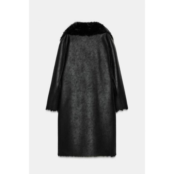 ZARA REVERSIBLE DOUBLE-FACED FAUX FUR COAT - Picture 6 of 6